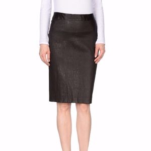 ARIA Knee Length Leather Pencil Skirt ⭐️